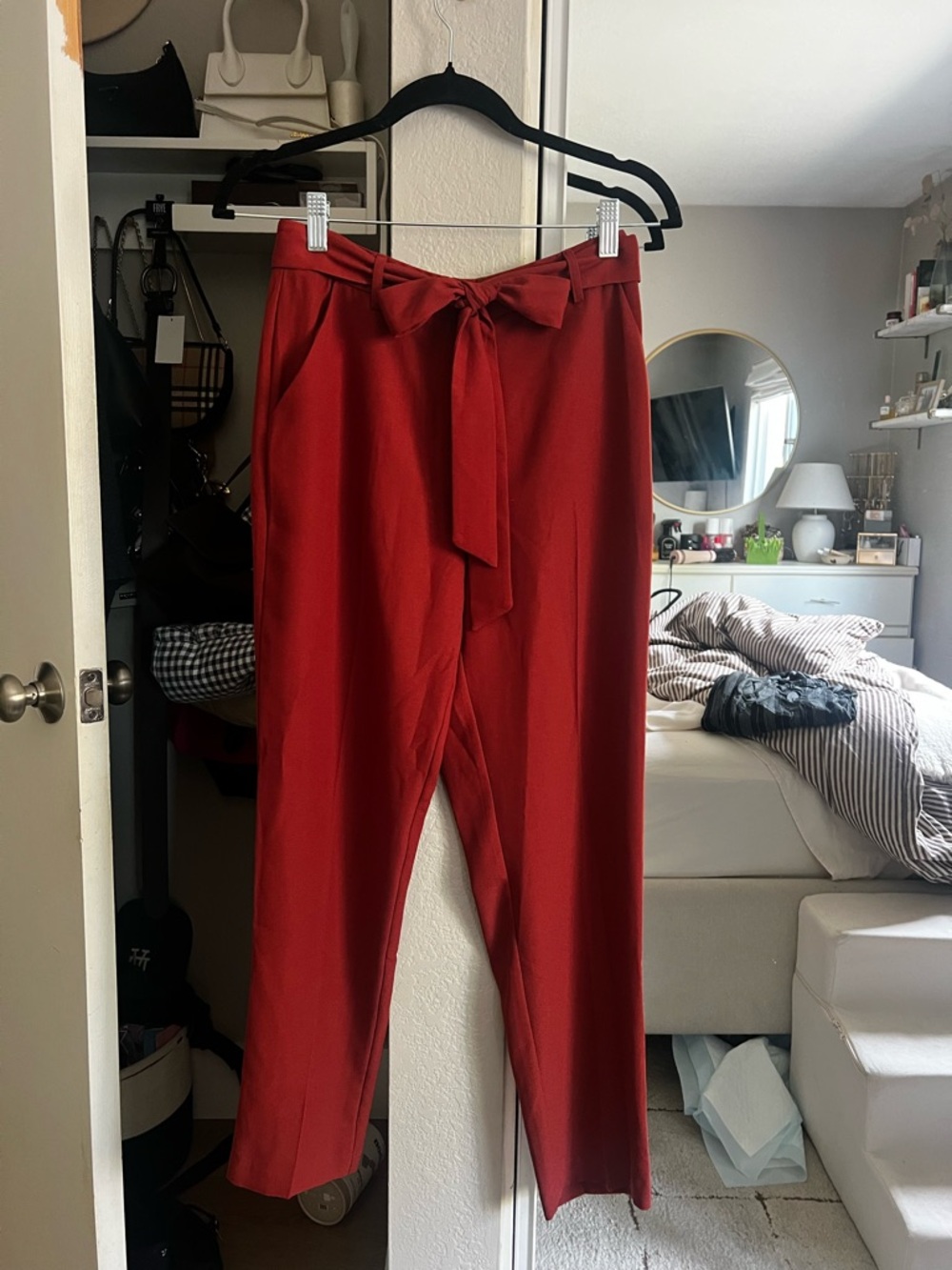 Dark Red Dress Pants
